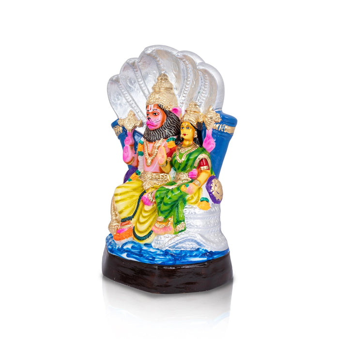 Lakshmi Narasimhar Paper Mache Golu Bommai - 15 x 8.5 Inches | Giri Golu Doll/ Navaratri Golu Bomma/Gombe
