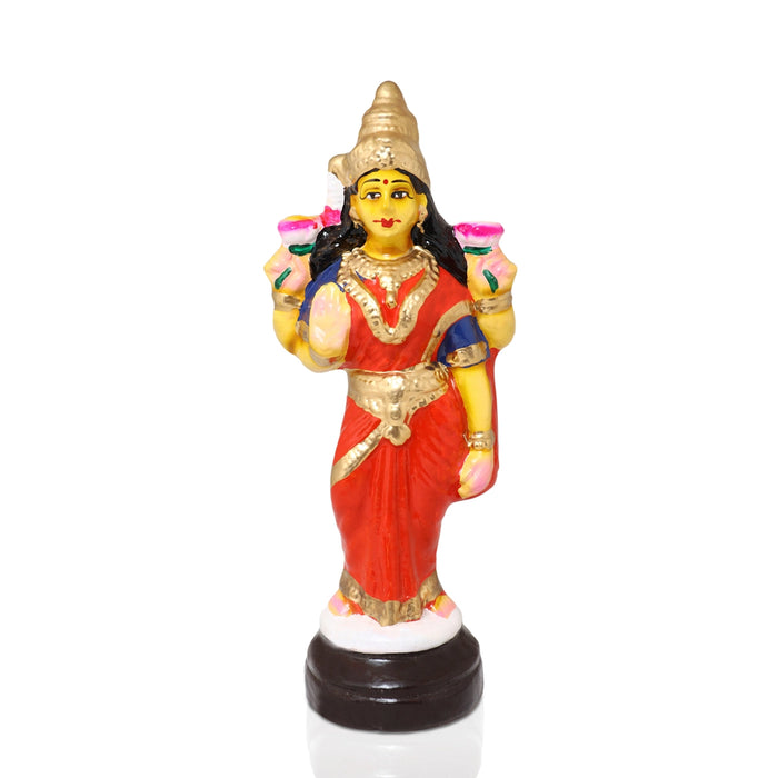 Mahavishnu Lakshmi Clay Golu Bommai Pair - 10 x 4 Inches | Giri Golu Doll/ Navaratri Golu Bomma/Gombe/Bommai