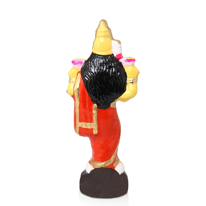 Mahavishnu Lakshmi Clay Golu Bommai Pair - 10 x 4 Inches | Giri Golu Doll/ Navaratri Golu Bomma/Gombe/Bommai