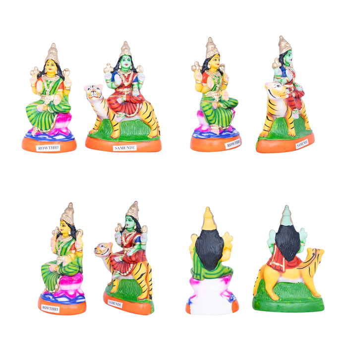 Nava Nayagi Paper Mache Golu Bommai Set - 9 X 6.5 Inches | Giri Golu Doll/ Navaratri Gombe/ Navratri Decor