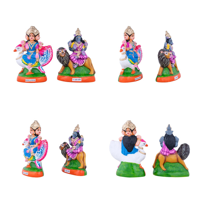 Nava Nayagi Paper Mache Golu Bommai Set - 9 X 6.5 Inches | Giri Golu Doll/ Navaratri Gombe/ Navratri Decor