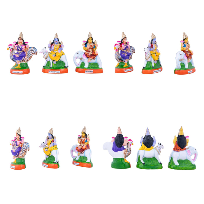 Nava Nayagi Paper Mache Golu Bommai Set - 9 X 6.5 Inches | Giri Golu Doll/ Navaratri Gombe/ Navratri Decor