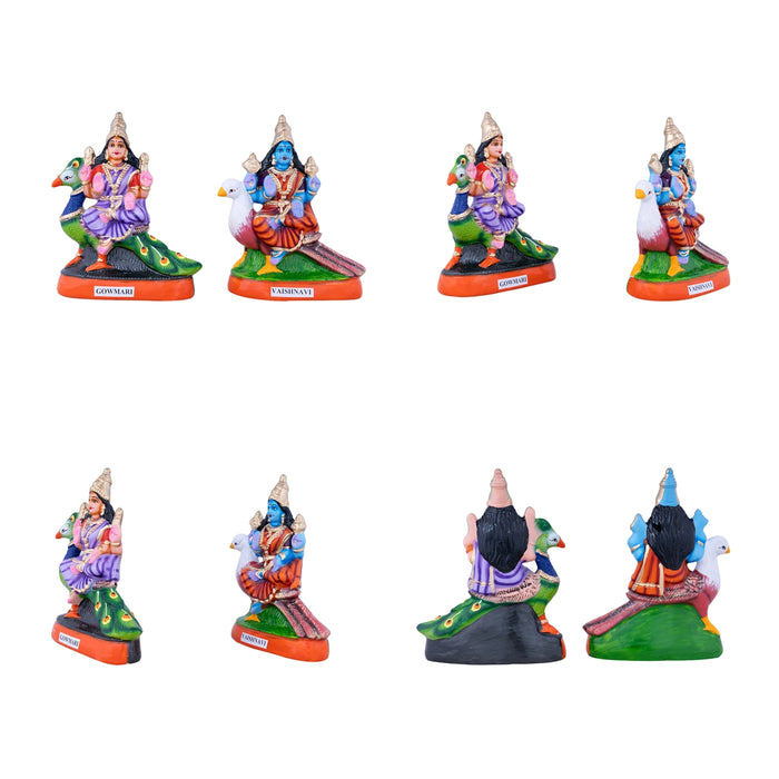 Nava Nayagi Paper Mache Golu Bommai Set - 9 X 6.5 Inches | Giri Golu Doll/ Navaratri Gombe/ Navratri Decor