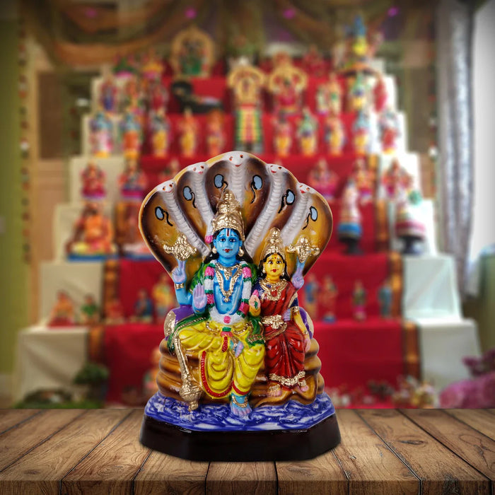 Lakshmi Narayana Paper Mache Golu Bommai - 15 Inches | Giri Golu Doll/ Navaratri Golu Bomma/Gombe/Bommai