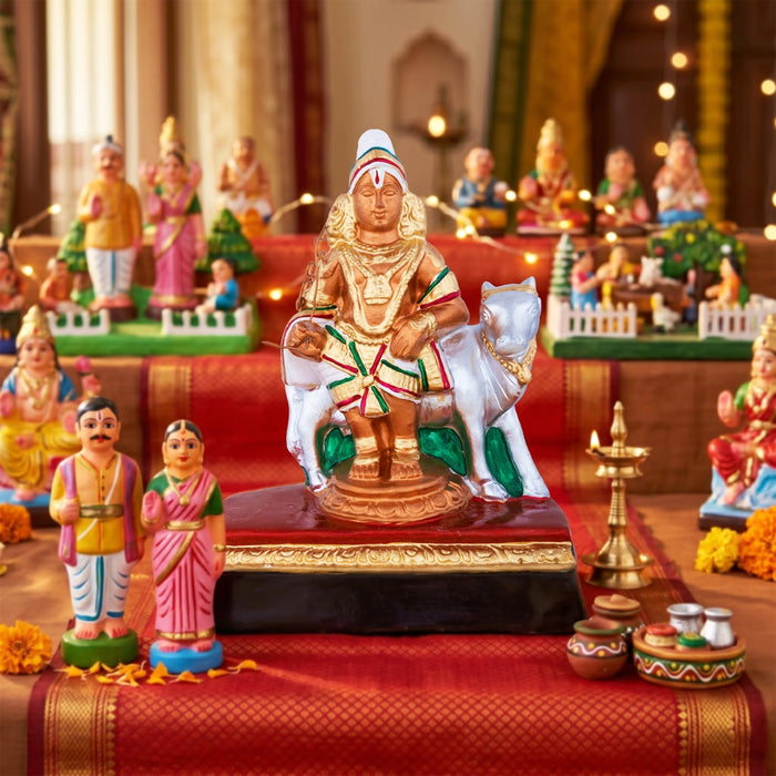 Rajagopala Swami Mannargudi Paper Mache Golu Bommai - 10 x 7.5 Inches | Giri Golu doll/ Navaratri Kolu Bomma