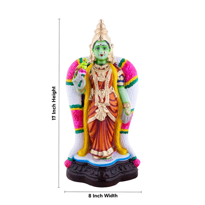 Meenakshi Clay Golu Bommai - 17 x 8 Inches | Giri Golu Doll/ Navaratri Golu Bomma/Gombe/Bommai