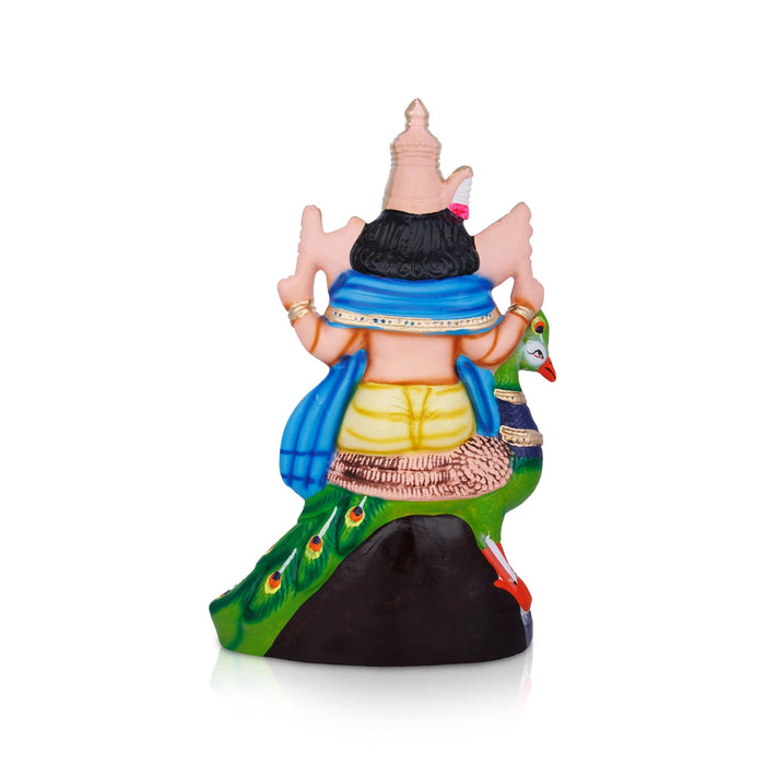 Mayil Murugan Paper Mache Golu Bommai - 15 Inches | Giri Golu Doll/ Navaratri Golu Bomma/Gombe/Bommai