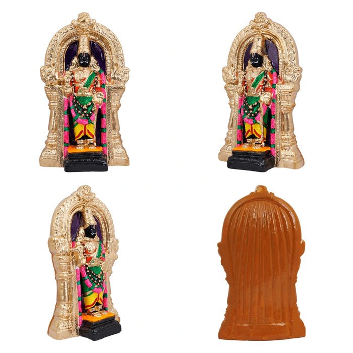 Parthasarathy Perumal Thayar Clay Golu Bommai Pair - 12 X 7 Inches | Navaratri Golu Gombe/ Giri Golu Doll