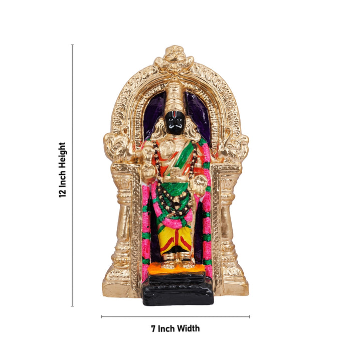 Parthasarathy Perumal Thayar Clay Golu Bommai Pair - 12 X 7 Inches | Navaratri Golu Gombe/ Giri Golu Doll