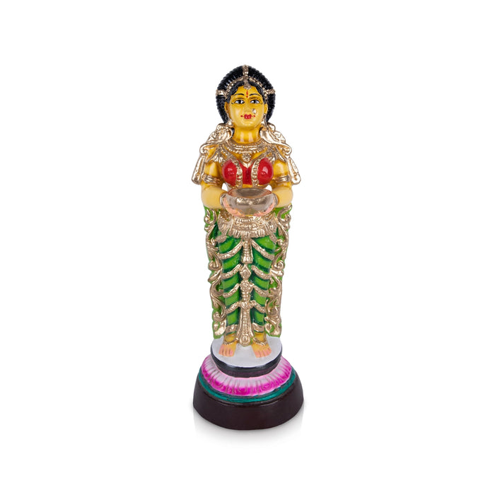 Pavai Vilakku Paper Mache Golu Bommai - 18 x 6 Inches | Giri Golu Doll/ Navaratri Golu Bomma/ Bommai/ Gombe