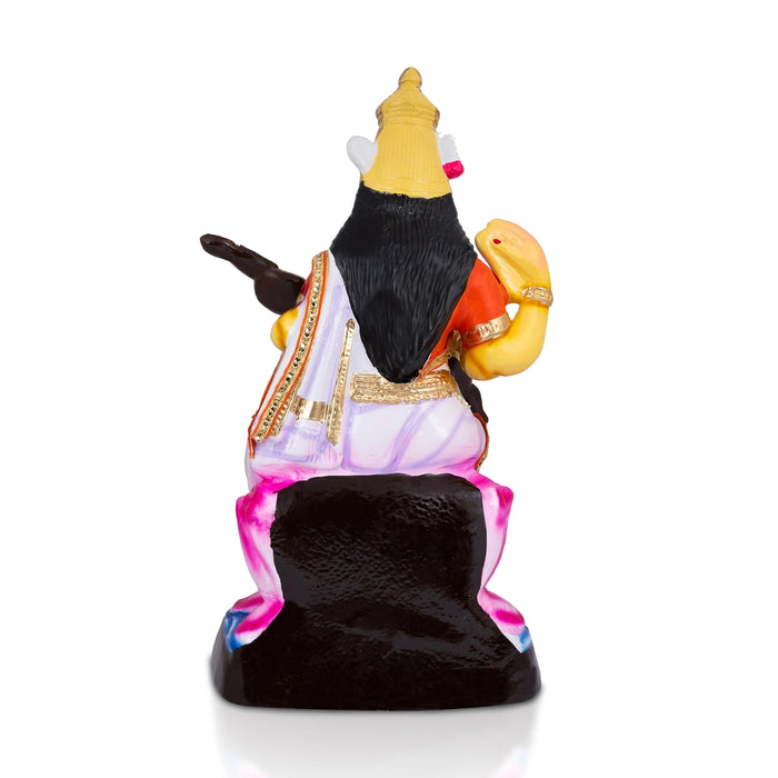 Saraswati Murti Paper Mache Golu Bommai - 20 X 11 Inches | Giri Golu Doll/ Navaratri Gombe/ Navratri Decor