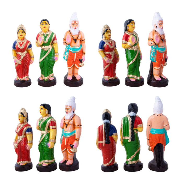 Rama Jananam Clay Golu Bommai Set - 7 x 8.5 Inches | Giri Golu Doll/ Navaratri Golu Bomma/Gombe/Bommai