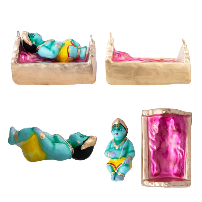 Rama Jananam Clay Golu Bommai Set - 7 x 8.5 Inches | Giri Golu Doll/ Navaratri Golu Bomma/Gombe/Bommai