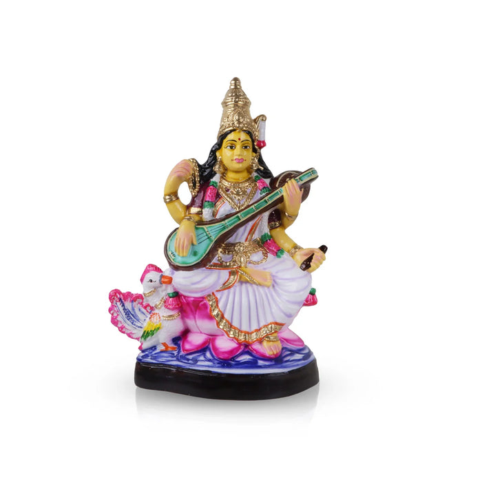 Saraswati Paper Mache Golu Bommai - 17 Inches | Giri Golu Doll/ Navaratri Golu Bomma/Gombe/Bommai