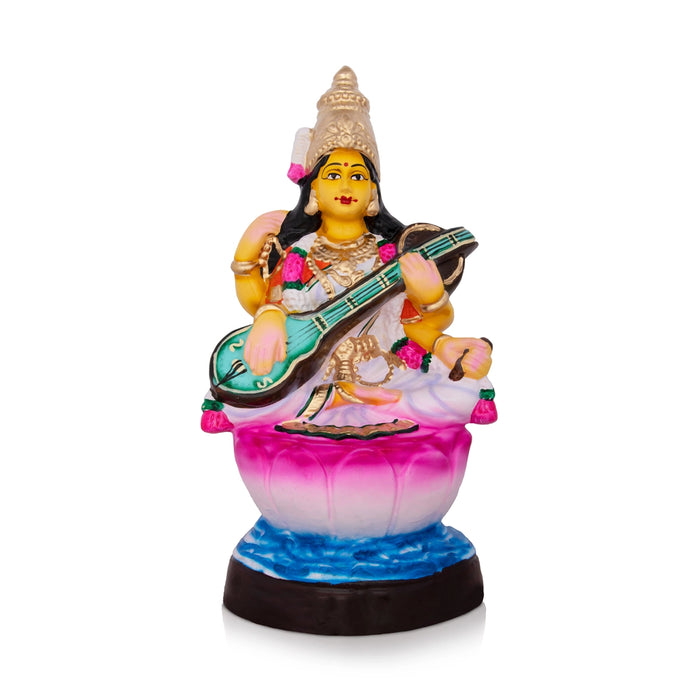 Saraswathi Paper Mache Golu Bommai - 13 x 8 Inches | Giri Golu Doll/ Navaratri Golu Bomma/Gombe/Bommai