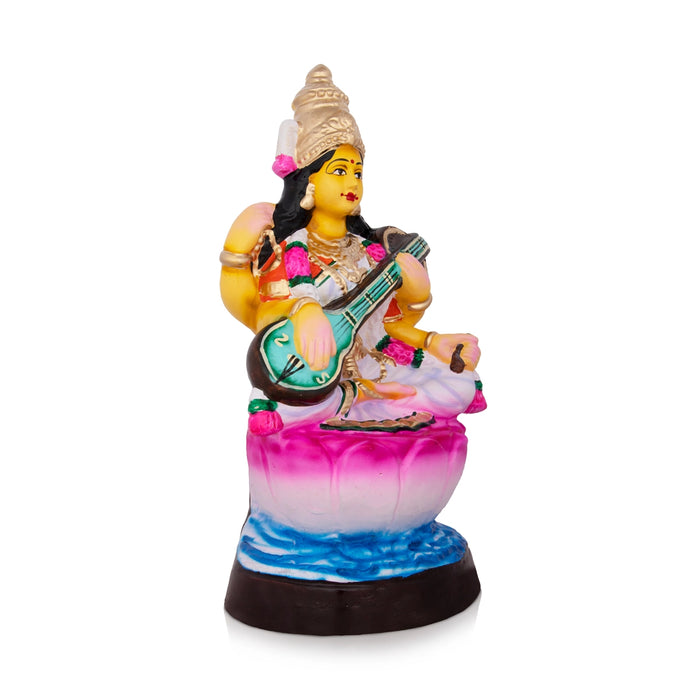 Saraswathi Paper Mache Golu Bommai - 13 x 8 Inches | Giri Golu Doll/ Navaratri Golu Bomma/Gombe/Bommai