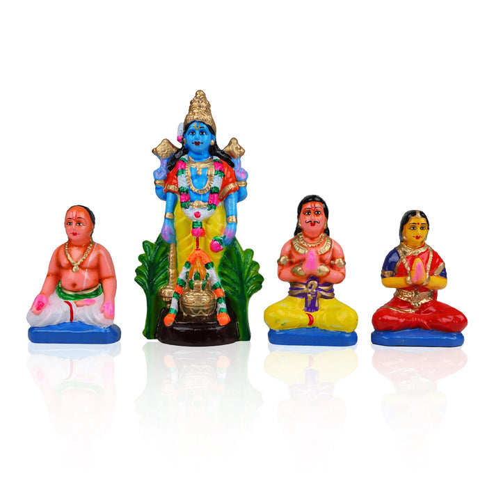 Satyanarayana Idol Pooja Clay Golu Bommai Set - 10 X 5.5 Inches | Navaratri Golu Gombe/ Giri Golu Doll