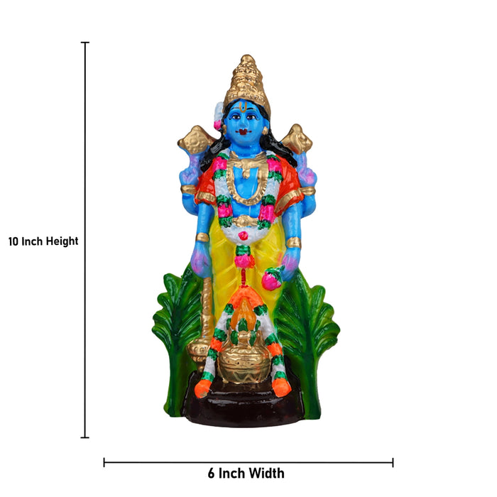 Satyanarayana Idol Pooja Clay Golu Bommai Set - 10 X 5.5 Inches | Navaratri Golu Gombe/ Giri Golu Doll
