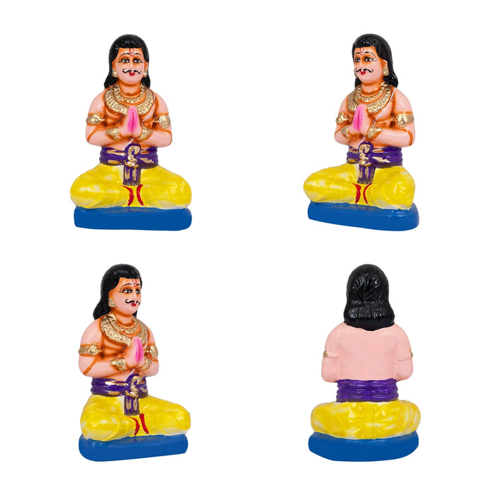 Satyanarayana Idol Pooja Paper Mache Golu Bommai Set - 11 X 5.5 Inches | Navaratri Golu Gombe/ Giri Golu Doll