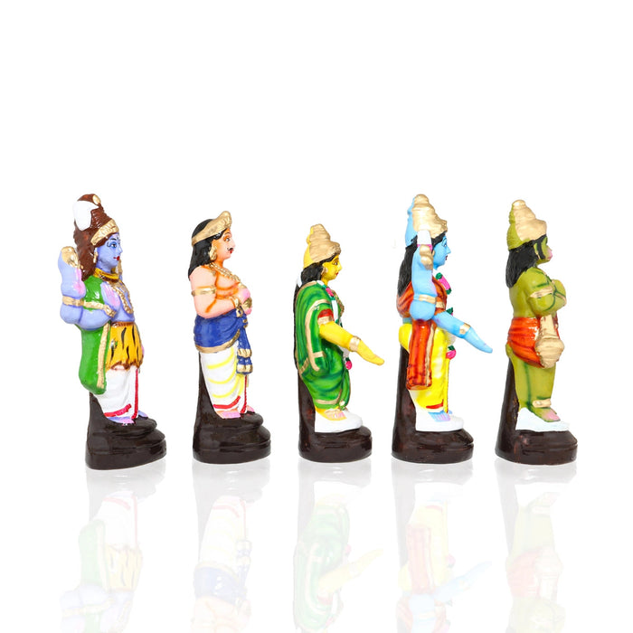 Srinivasa Kalyanam Clay Golu Bommai Set - 10 x 3.5 Inches | Giri Golu Doll/ Navaratri Golu Bomma/Gombe/Bommai