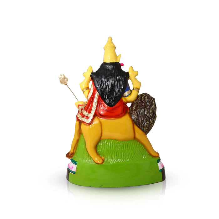 Simhavahini Durga Idol Paper Mache Golu Bommai- 20 X 14 Inches | Giri Golu Doll/ Navaratri Gombe/Navratri Decor