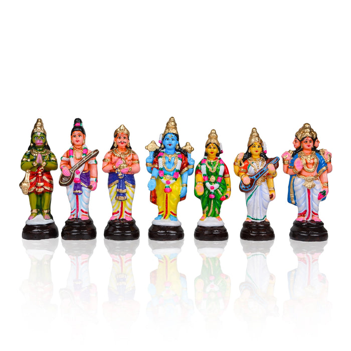 Srinivasa Kalyanam Clay Golu Bommai Set - 10 X 7 Inches | Navaratri Golu Gombe/ Giri Golu Doll/ Navratri Decor