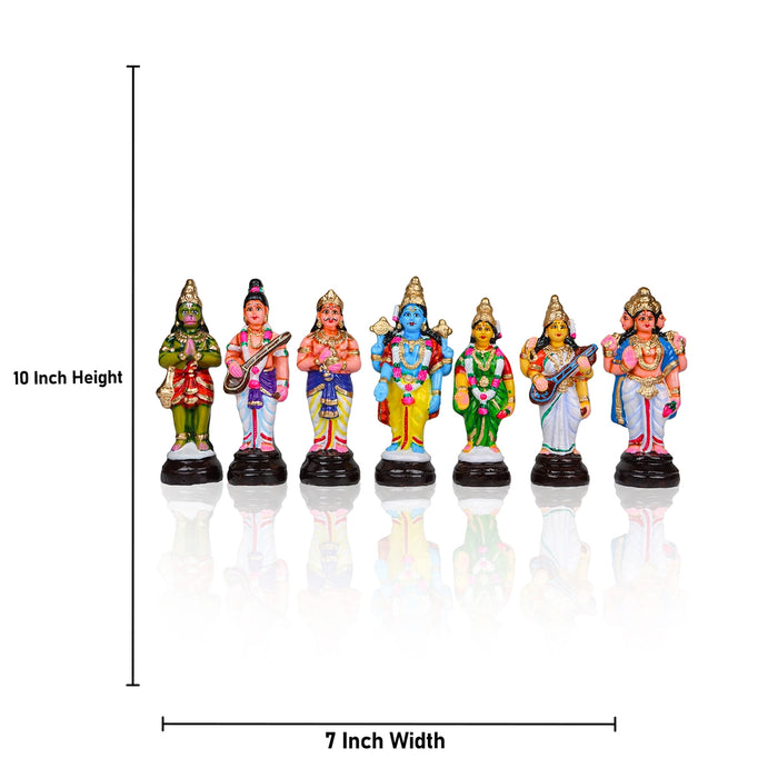 Srinivasa Kalyanam Clay Golu Bommai Set - 10 X 7 Inches | Navaratri Golu Gombe/ Giri Golu Doll/ Navratri Decor
