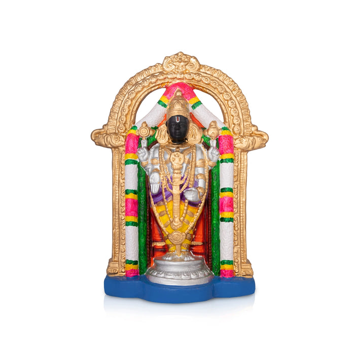 Uppiliyappan Clay Golu Bommai - 16 x 11.5 Inches | 3 Pcs/ Giri Golu Doll/ Navaratri Golu Bomma/ Dasara Doll