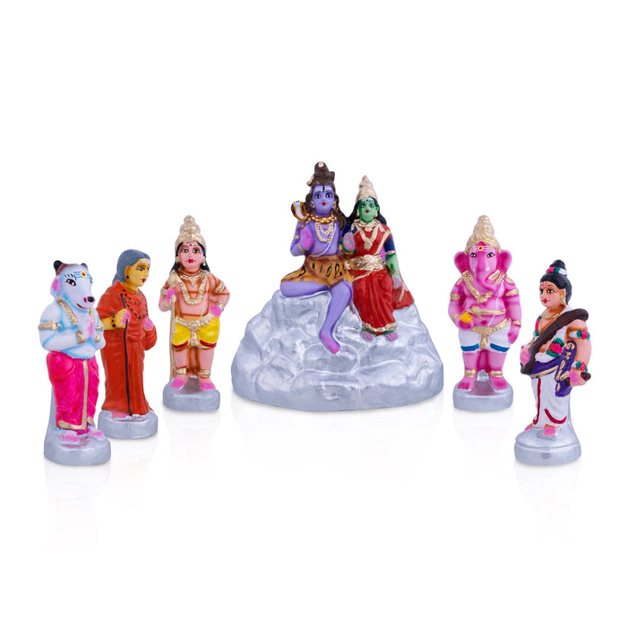 Thiruvilayadal Clay Golu Bommai Set - 9 x 6 Inches | Giri Golu Doll/ Navaratri Golu Bomma/ Dasara Doll