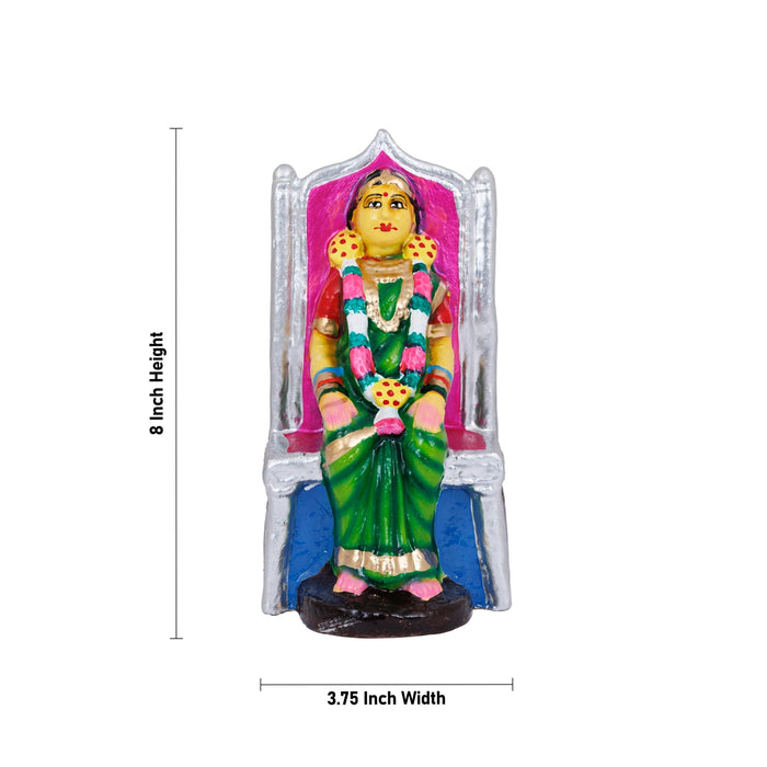 Valaikappu Clay Golu Bommai Set - 8 X 3.75 Inches | Giri Golu Doll/ Seemantham Navaratri Gombe/ Navratri Decor