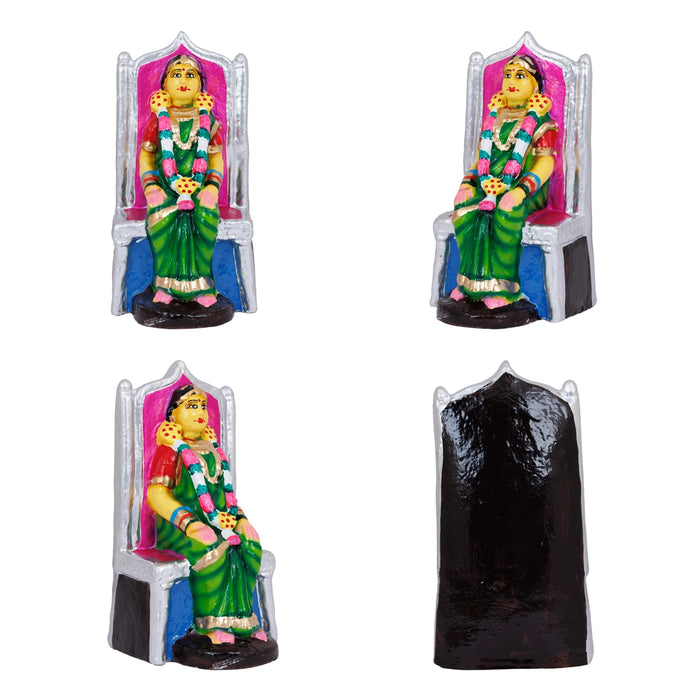 Valaikappu Clay Golu Bommai Set - 8 X 3.75 Inches | Giri Golu Doll/ Seemantham Navaratri Gombe/ Navratri Decor
