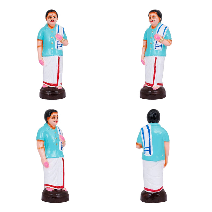 Valaikappu Clay Golu Bommai Set - 8 X 3.75 Inches | Giri Golu Doll/ Seemantham Navaratri Gombe/ Navratri Decor