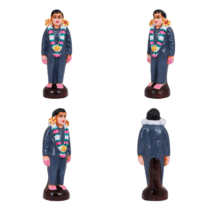 Valaikappu Clay Golu Bommai Set - 8 X 3.75 Inches | Giri Golu Doll/ Seemantham Navaratri Gombe/ Navratri Decor