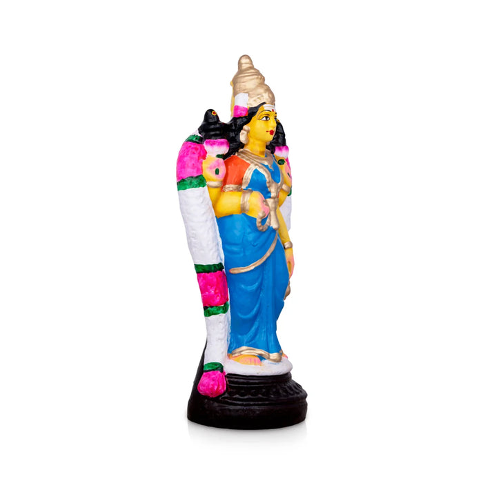 Vishalakshi Clay Golu Bommai - 9 x 4 Inches | Giri Golu Doll/ Navaratri Golu Bomma/Gombe/Bommai