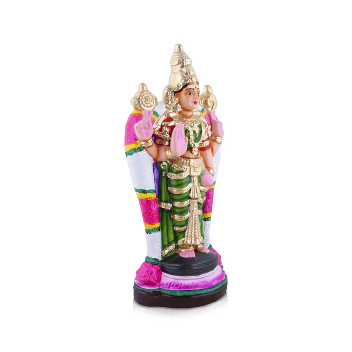 Vishnu Durga Clay Golu Bommai - 17 x 8 Inches | Giri Golu Doll/ Navaratri Golu Bomma/Gombe/Bommai