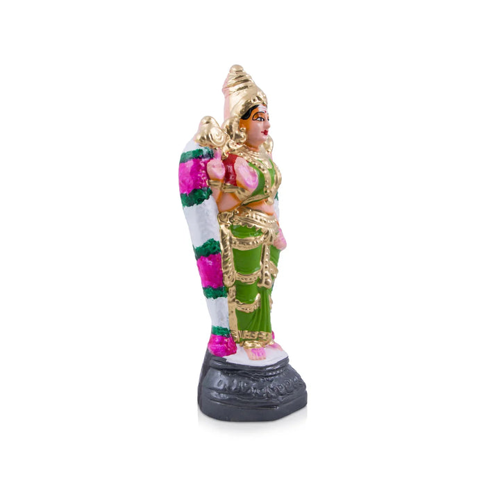 Vishnu Durga Clay Golu Bommai - 9 x 4 Inches | Giri Golu Doll/ Navaratri Golu Bomma/Gombe/Bommai