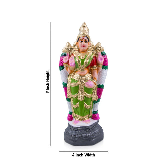 Vishnu Durga Clay Golu Bommai - 9 x 4 Inches | Giri Golu Doll/ Navaratri Golu Bomma/Gombe/Bommai