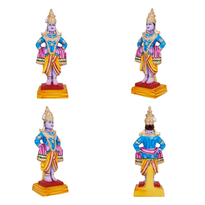 Vitthal Rukmini Murti Paper Mache Golu Bommai Pair- 14 X 5 Inches | Giri Golu Doll/Navaratri Gombe/Navratri Décor