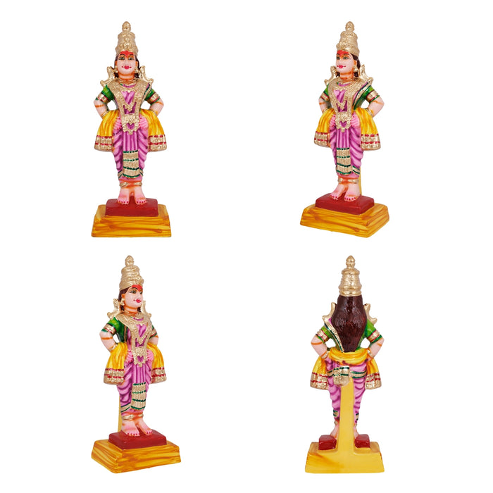 Vitthal Rukmini Murti Paper Mache Golu Bommai Pair- 14 X 5 Inches | Giri Golu Doll/Navaratri Gombe/Navratri Décor