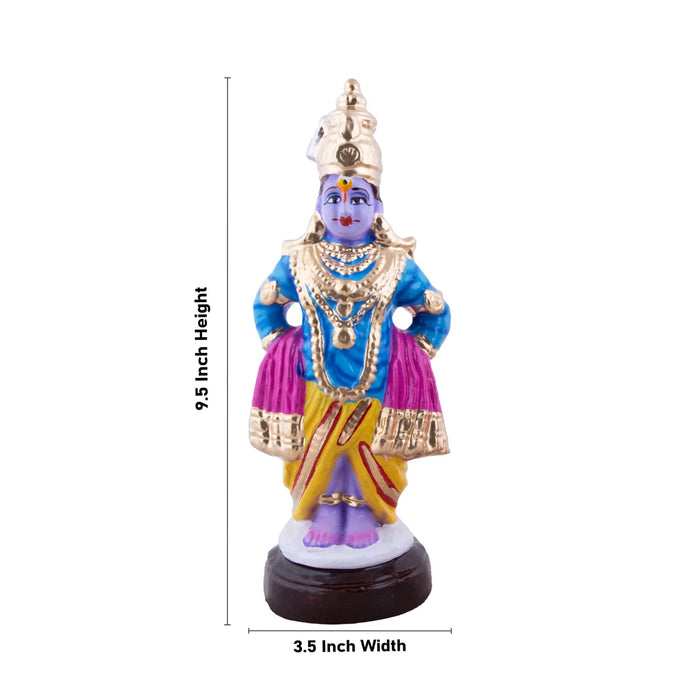 Vitthal Pandurangan Bhajan Clay Golu Bommai Set - 9.5 x 3.5 Inches | Giri Golu Doll/ Navaratri Golu Bomma/Gombe