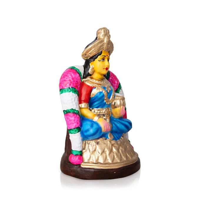 Annapoorani Clay Golu Bommai - 9 x 5 Inches | Giri Golu Doll/ Navaratri Golu Bomma/Gombe/Bommai