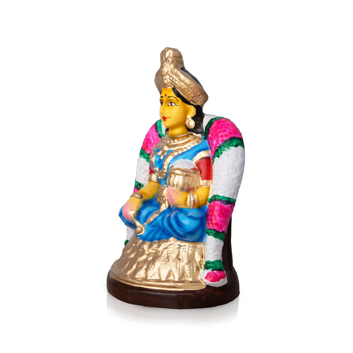 Annapoorani Clay Golu Bommai - 9 x 5 Inches | Giri Golu Doll/ Navaratri Golu Bomma/Gombe/Bommai