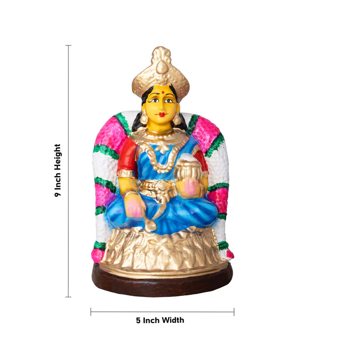 Annapoorani Clay Golu Bommai - 9 x 5 Inches | Giri Golu Doll/ Navaratri Golu Bomma/Gombe/Bommai