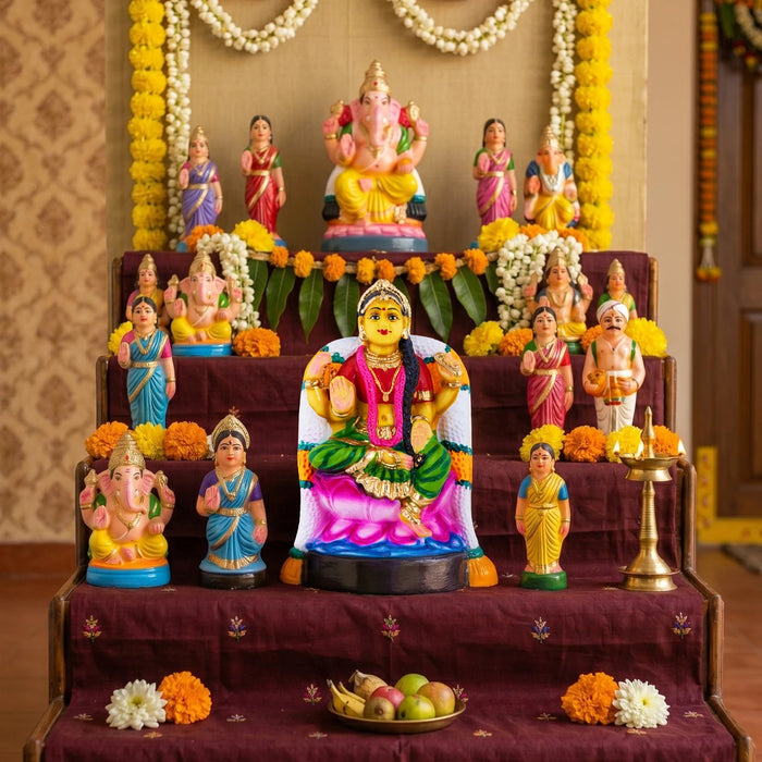 Balambigai Paper Mache Golu Bommai - 11 x 8 Inches | Giri Golu Doll/ Navaratri Kolu Bomma/ Gombe/ Bommai