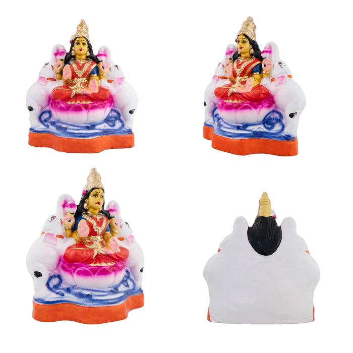 Ashta Lakshmi Clay Golu Bommai Set - 8 x 7 Inches | Giri Golu Doll/ Navaratri Golu Bomma/Gombe/Bommai