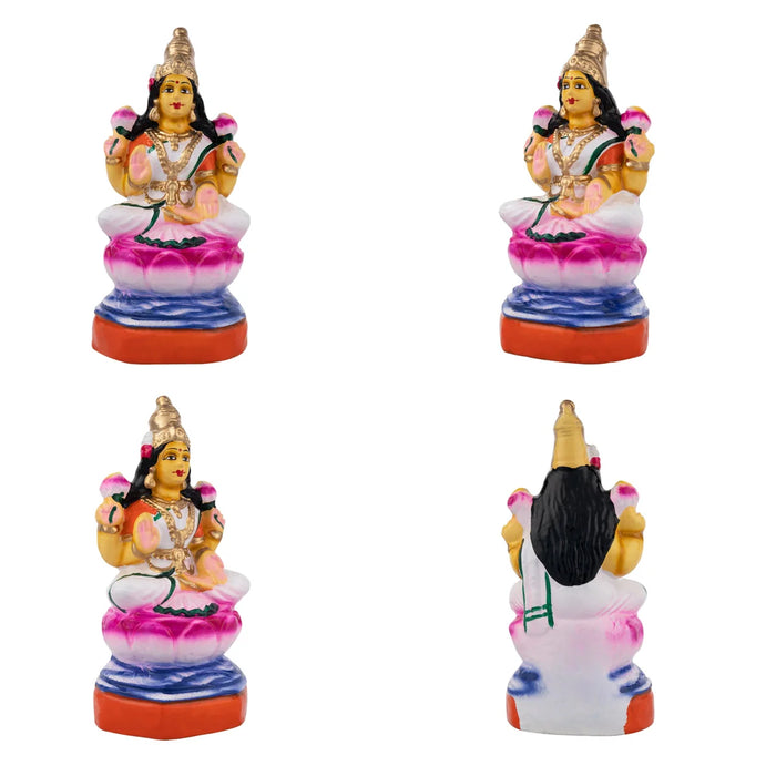 Ashta Lakshmi Clay Golu Bommai Set - 8 x 7 Inches | Giri Golu Doll/ Navaratri Golu Bomma/Gombe/Bommai