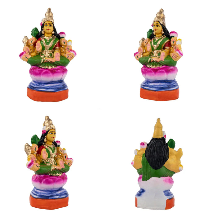 Ashta Lakshmi Clay Golu Bommai Set - 8 x 7 Inches | Giri Golu Doll/ Navaratri Golu Bomma/Gombe/Bommai