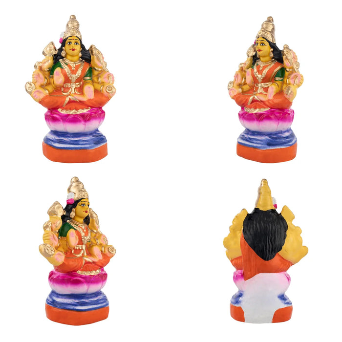 Ashta Lakshmi Clay Golu Bommai Set - 8 x 7 Inches | Giri Golu Doll/ Navaratri Golu Bomma/Gombe/Bommai