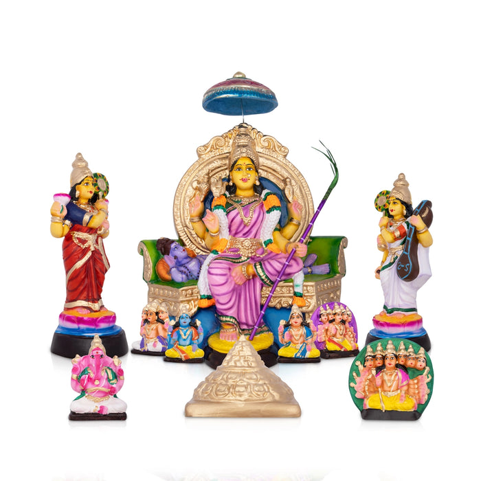 Bala Tripura Sundari Paper Mache Golu Bommai Set | Giri Golu Doll/ Navaratri Golu Bomma/Gombe/Bommai