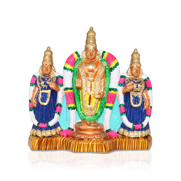 Balaji Perumal Utsavar Clay Golu Bommai - 14 x 12 Inches | Giri Golu Doll/ Navaratri Golu Bomma/ Gombe